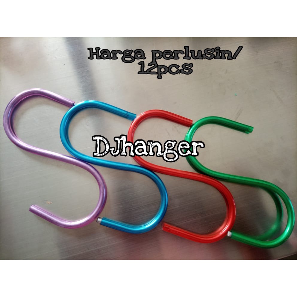 Gantungan S warna warni harga 12pcs