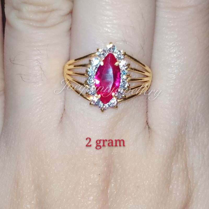 cincin mata besar 2 gram emas muda