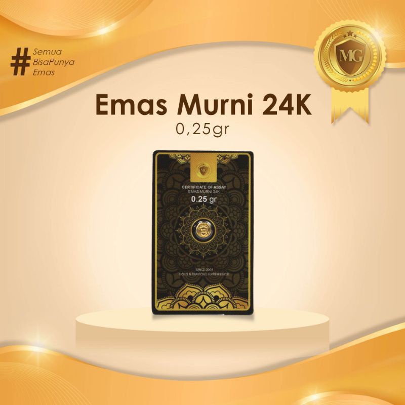 RESELLER MiniGold Black series Reguler Logam Mulia Emas 0,025gr/0,05gr/0,1gr