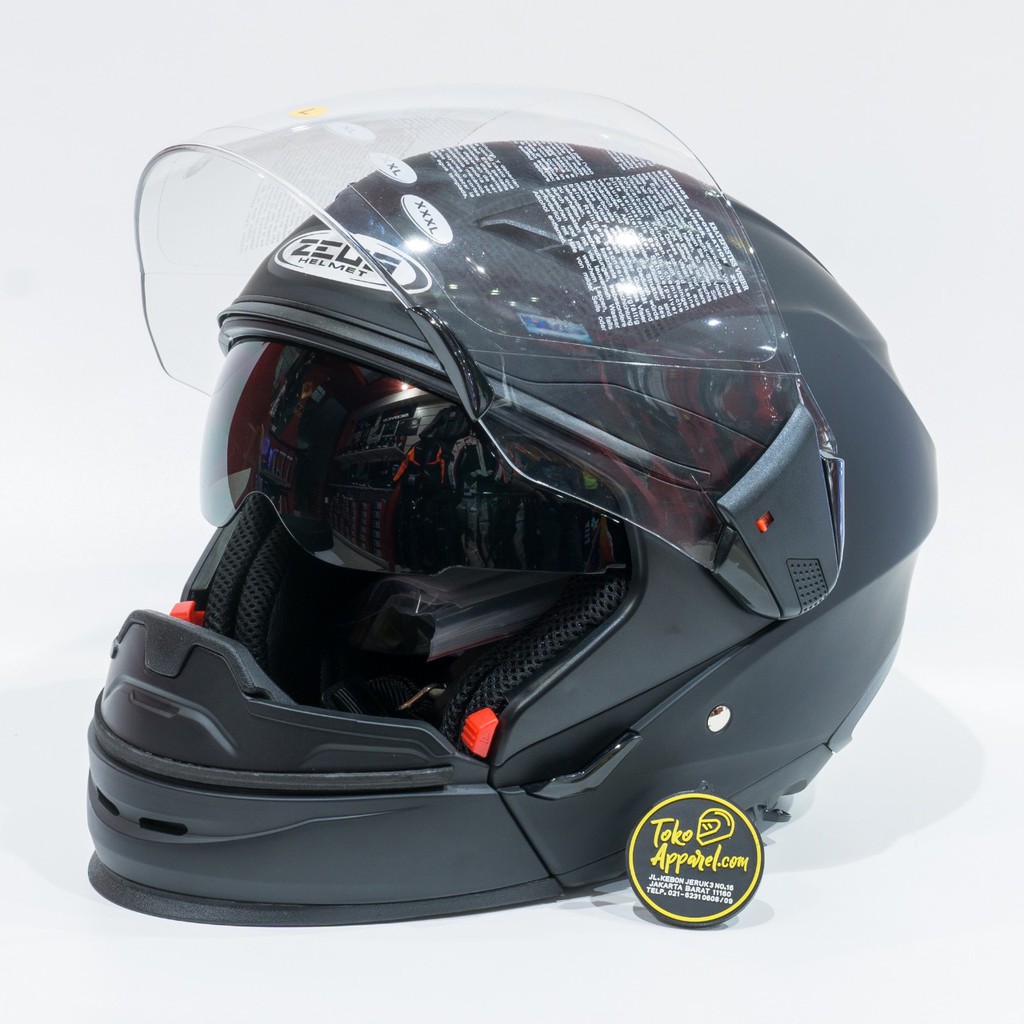 Helm Zeus Half Face / Zeus zs611c / Zeus 611c / Polos / Removeable Chin