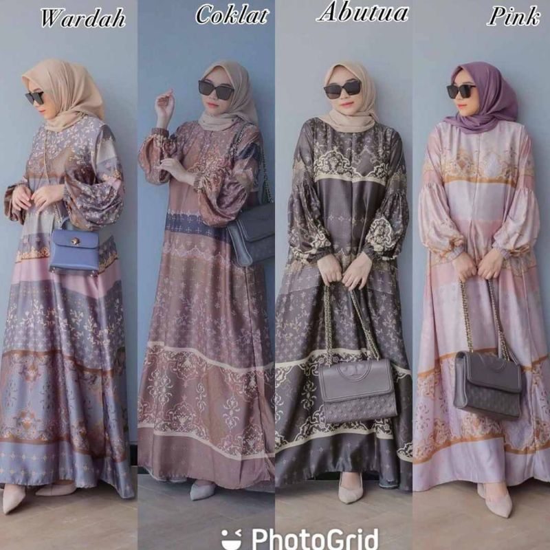 Gamis Maxmara Luxury  Premium//Gamis Viral Kekinian Mix Rufle