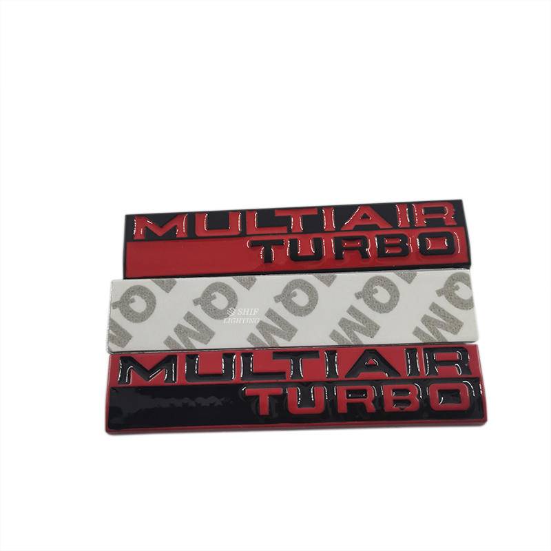 1pc Stiker Emblem Logo Multi Air Turbo Bahan Metal Untuk Dekorasi Mobil