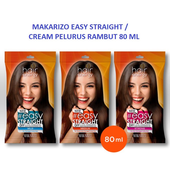 MAKARIZO EASY STRAIGHT / CREAM PELURUS RAMBUT / SMOOTHING CREAM 80 ML