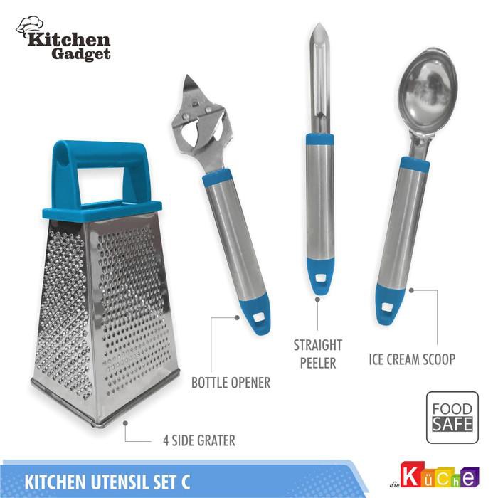 KITCHEN UTENSIL SET C/ KITCHEN GADGET STAINLESS/ SET PERALATAN MASAK