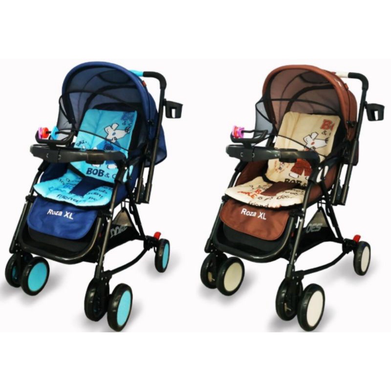 Babydoes stroller roza XL 389 kereta dorong bayi murah