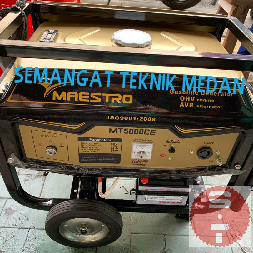 MT5000CE GENSET GENERATOR TEMBAGA 3200 WATT ELECTRIC STARTER MAESTRO