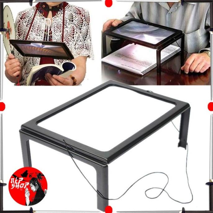 

langsung order saja] Kaca Pembesar Bentuk Meja dengan Lampu LED