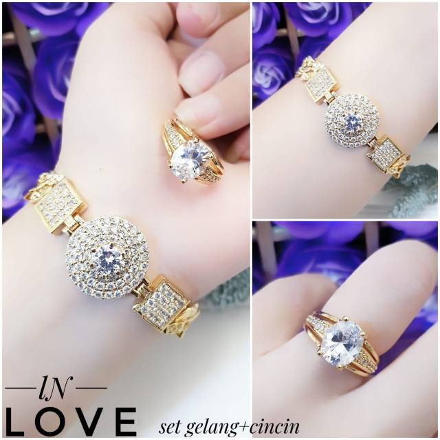 perhiasan xuping set lapis emas 24k A1