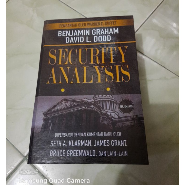 Security analysis benjamin graham bahasa Indonesia SOFT COVER