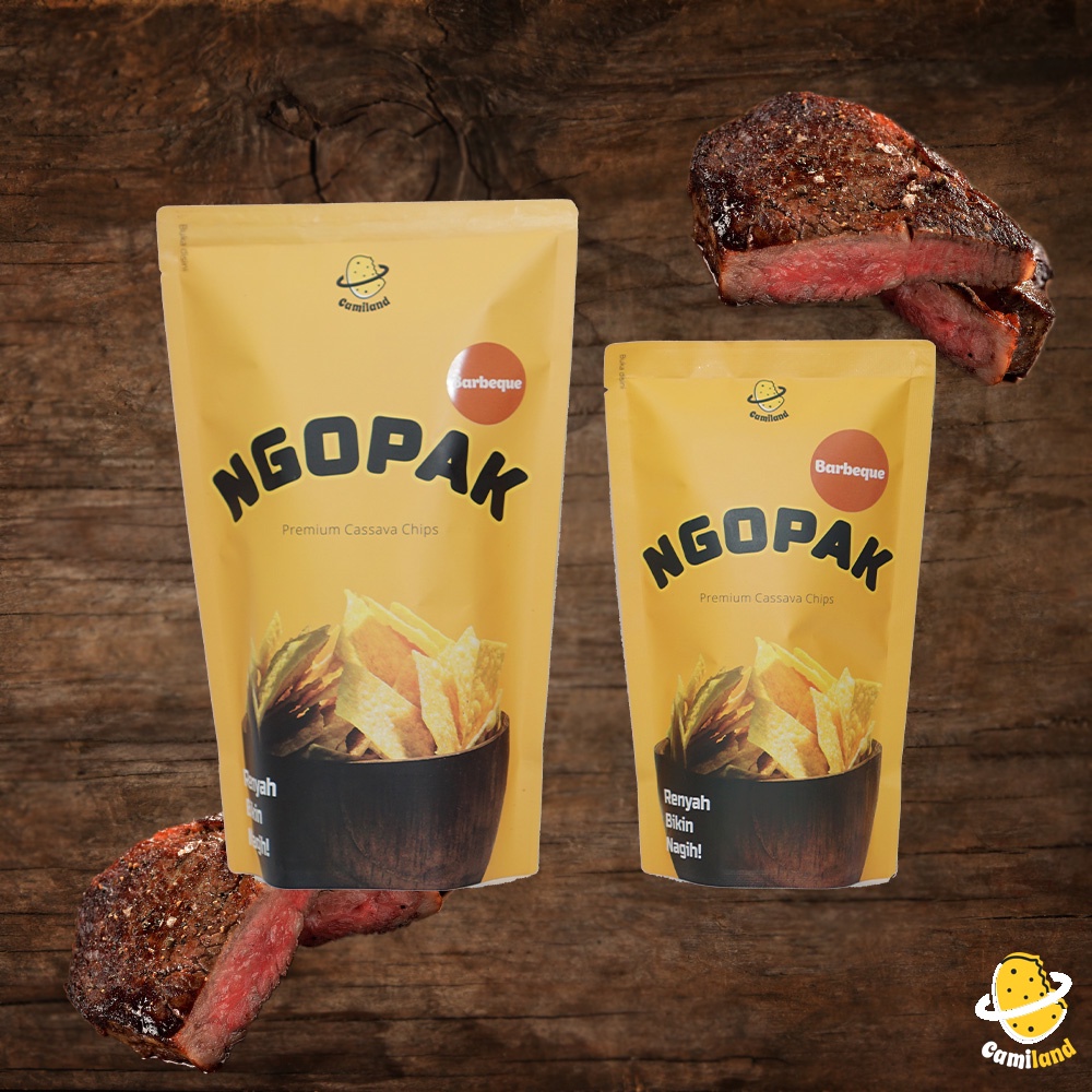 

NGOPAK BARBEQUE by CAMILAND.IDN / KRIPIK / KERIPIK SINGKONG / KERIPIK OPAK PREMIUM / DAUN JERUK