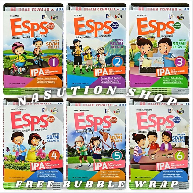 Jual Esps Ipa Kelas 1 2 3 4 5 6 SD K13 Revisi Erlangga - Buku Original ...