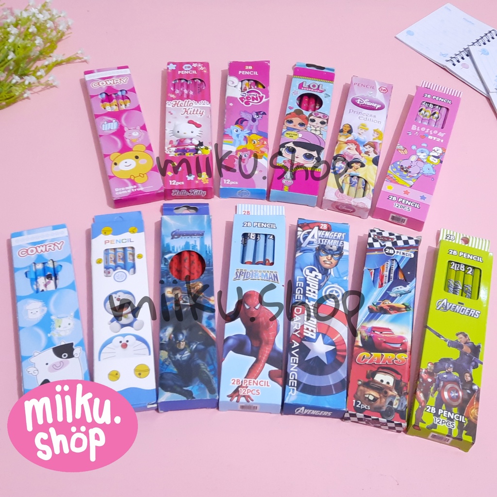 

PENSIL KARAKTER UNICORN / LOL / SPIDERMAN / CARS / AVENGERS