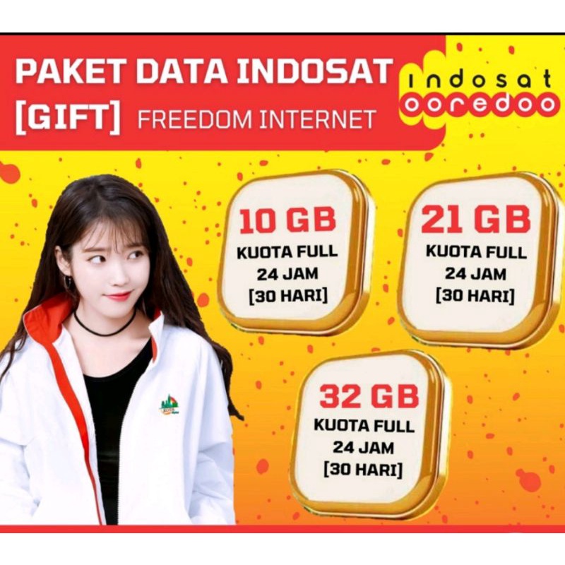 Paket Internet Indosat  fredeem#unlimited,24jam