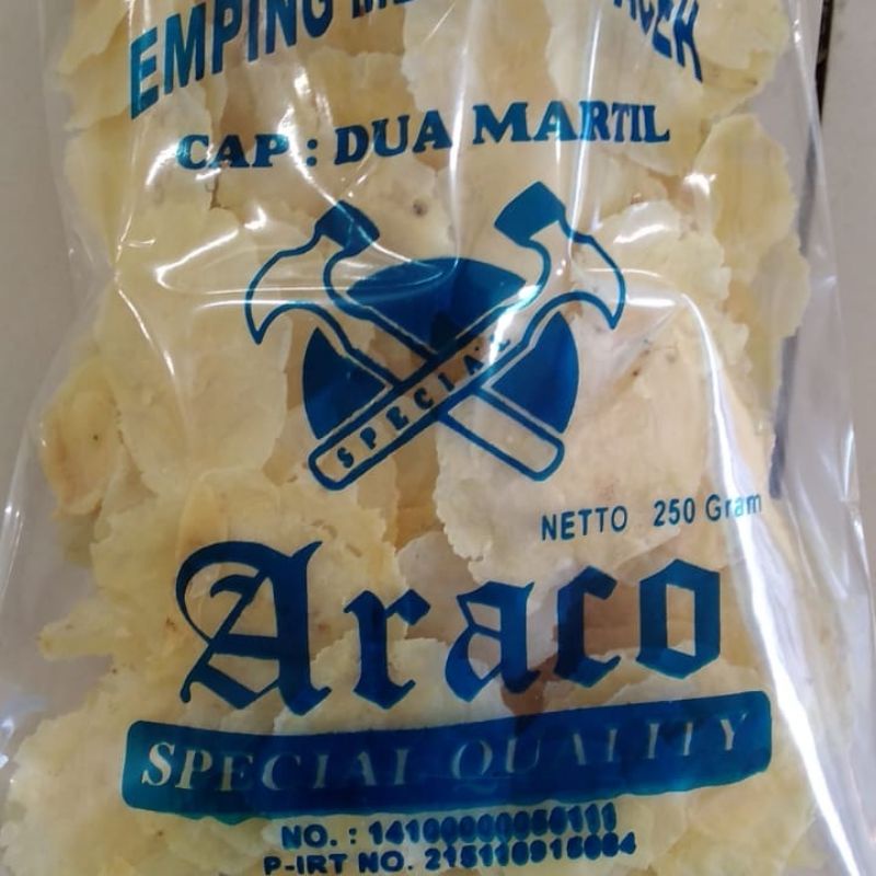 

emping melinjo Aceh 250 gram special Quality Grade A | cap 2 martil ARACO aceh