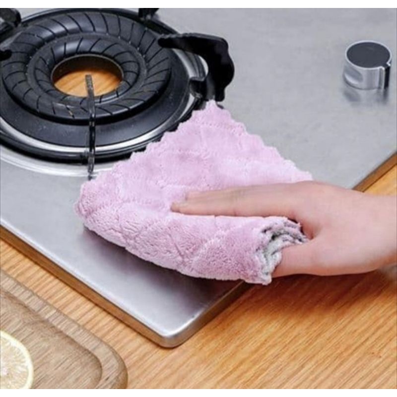 Kain Lap Dapur Microfiber Anti Minyak/ Lap Cuci Piring