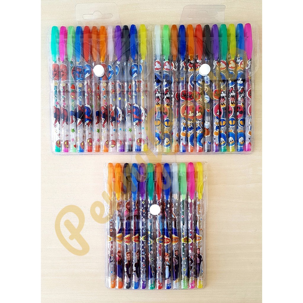 

Pulpen Glitter 12 Warna