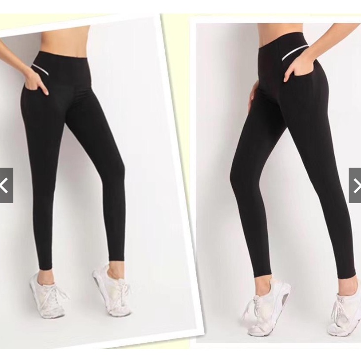 Celana Legging Senam Wanita Import/Olahraga/Sport/Zumba/Aerobic/Yoga/Gym INSPORT P201 MODEL Kantong Samping