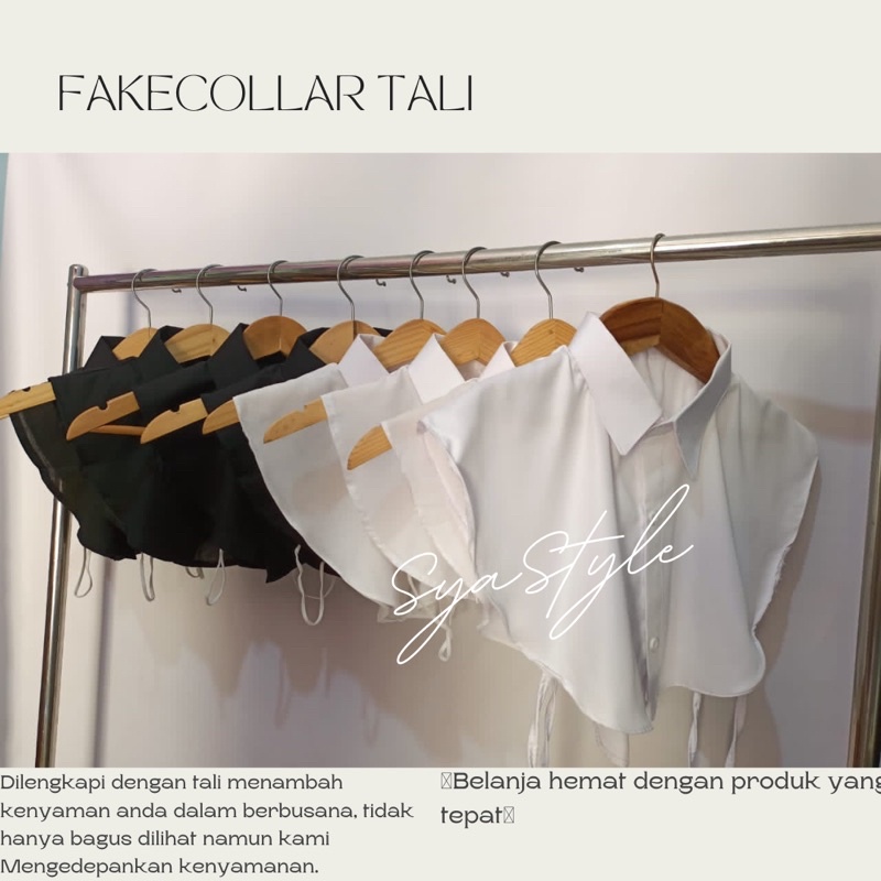 FAKECOLLARTALI PREMIUM, FAKE COLLAR HITAM, Fake Collar putih, Fake collar hitam pria, Fake collar wa