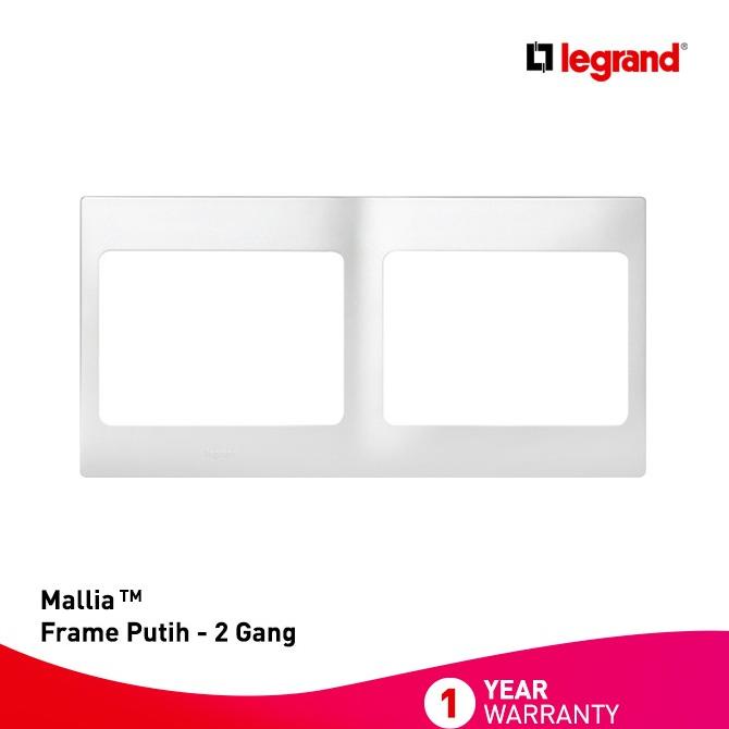 Legrand Mallia - Frame 2 Gang - Putih