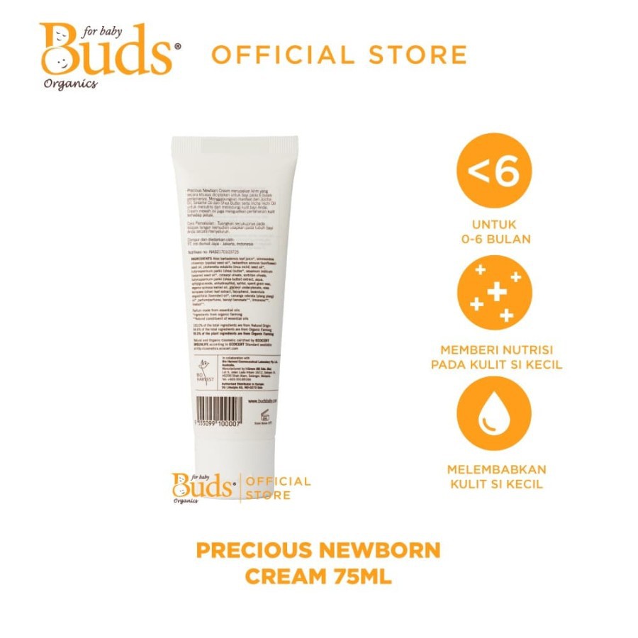 Makassar ! Buds Cherised Organics - Precious Newborn Cream 75 ml