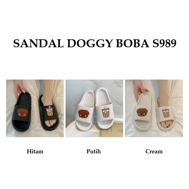 Grosir - S989 Sandal Bear Boba / Sandal Doggy Lucu / Sandal Doggy Boba / Sandal Cute Boba / Sandal Wanita