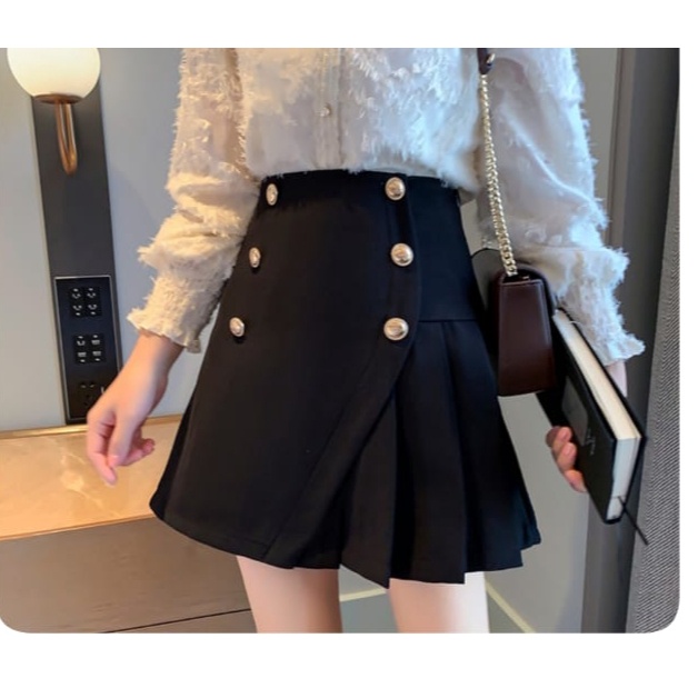 Rok Wanita Mini Skirt import 5500-M black