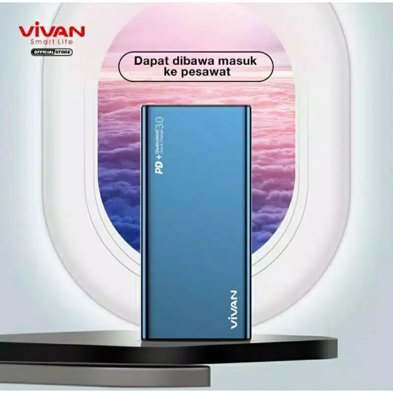POWERBANK VIVAN 10.000mAh VPB-F10S quick Charger Qualcomm 3.0 Original