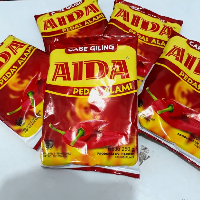 

Bubuk cabe giling AIDA 250gr pedas alami bumbu tabur cabai asli