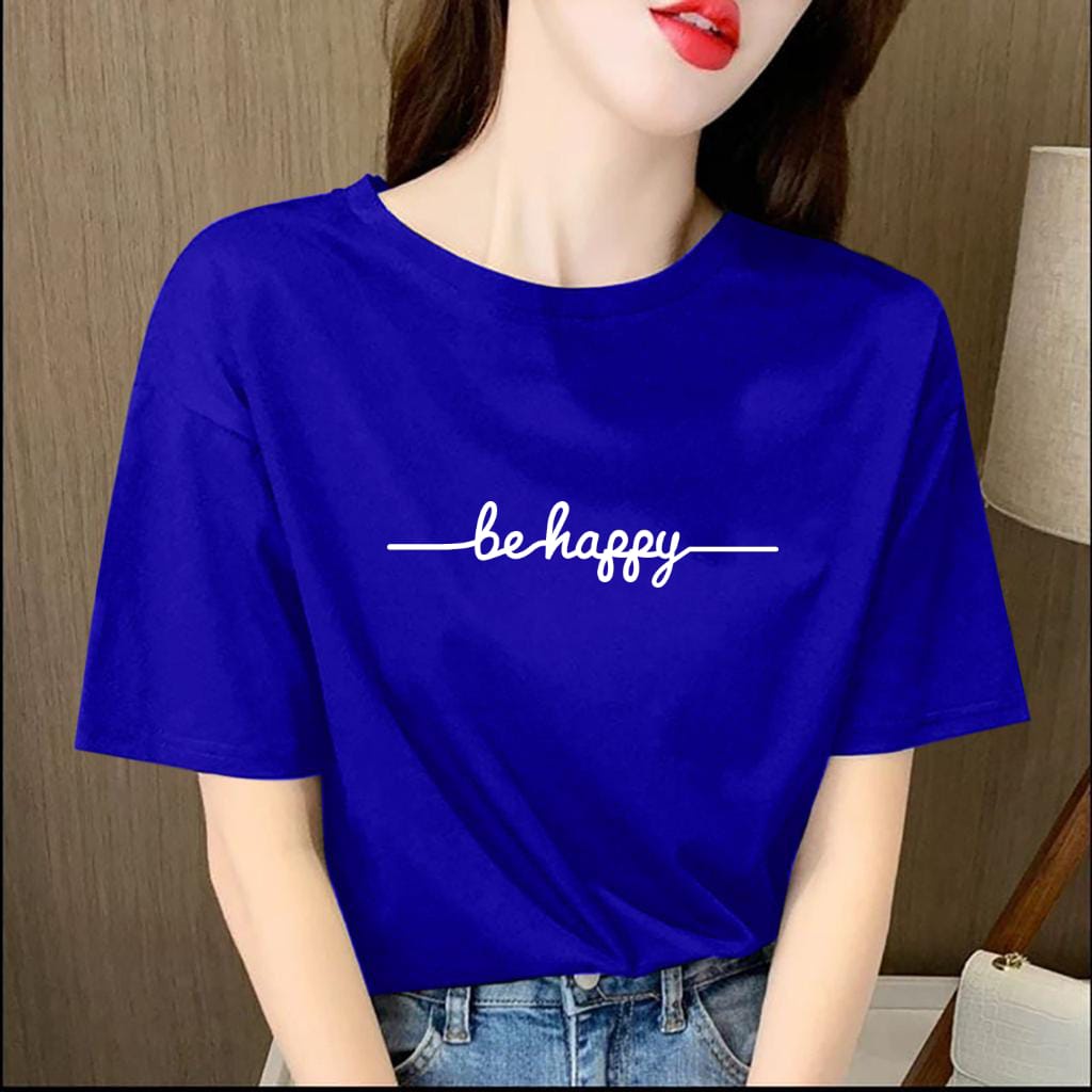 MUKZHOP / BAJU OBLONG BE HAPPY / baju oblong / fashion cewek / fashion cowok / baju santai / terbaru