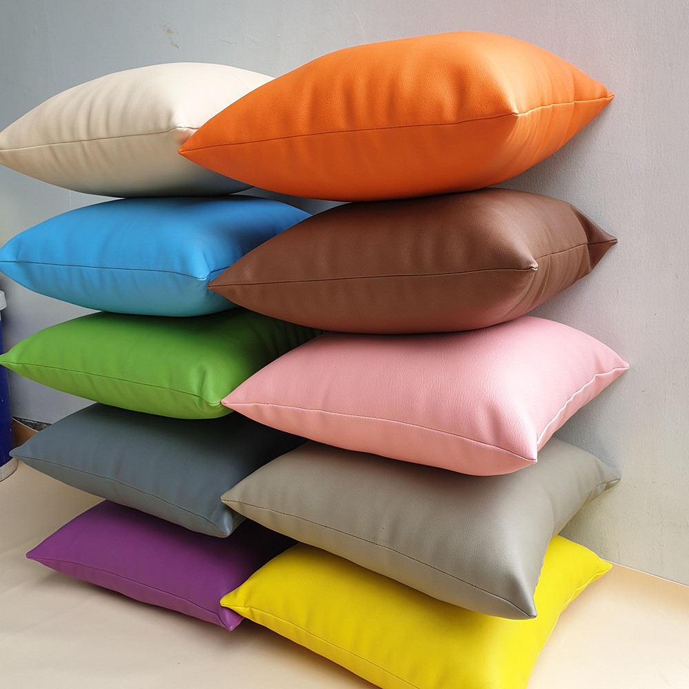 Sarung Bantal Sofa Bahan Kulit Sintetis - SARUNG ONLY