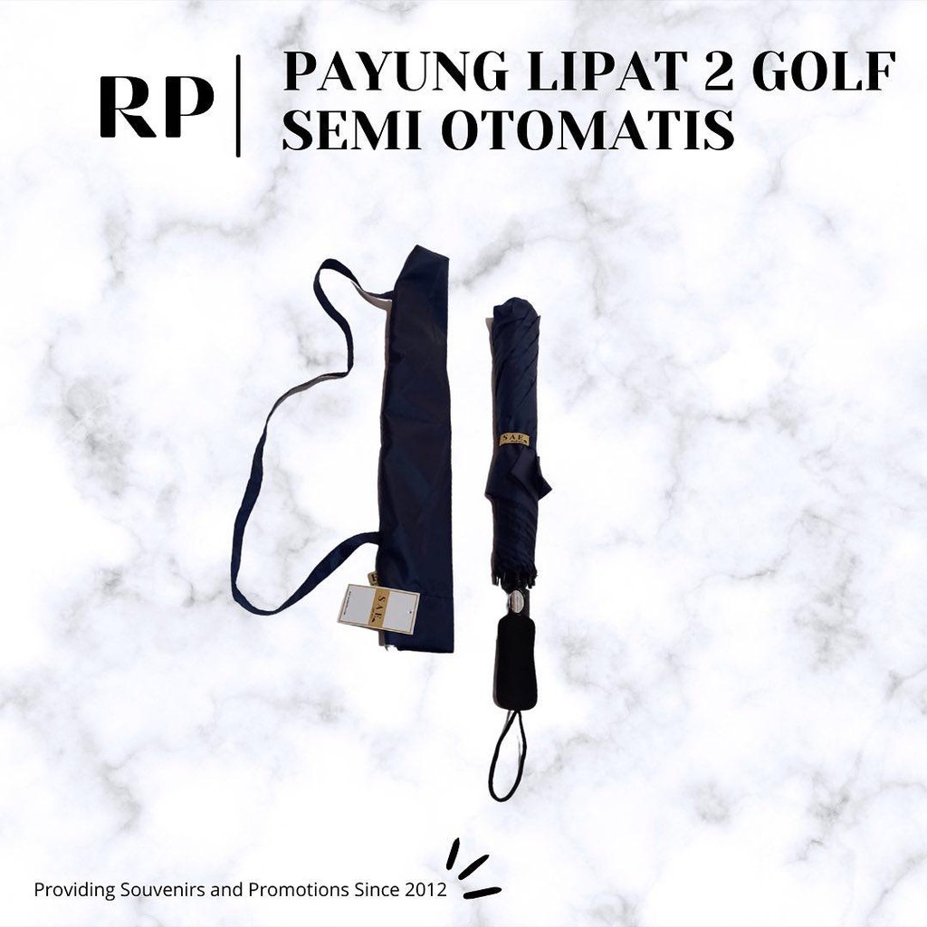 Payung Lipat 2 Golf Jumbo Semi Otomatis