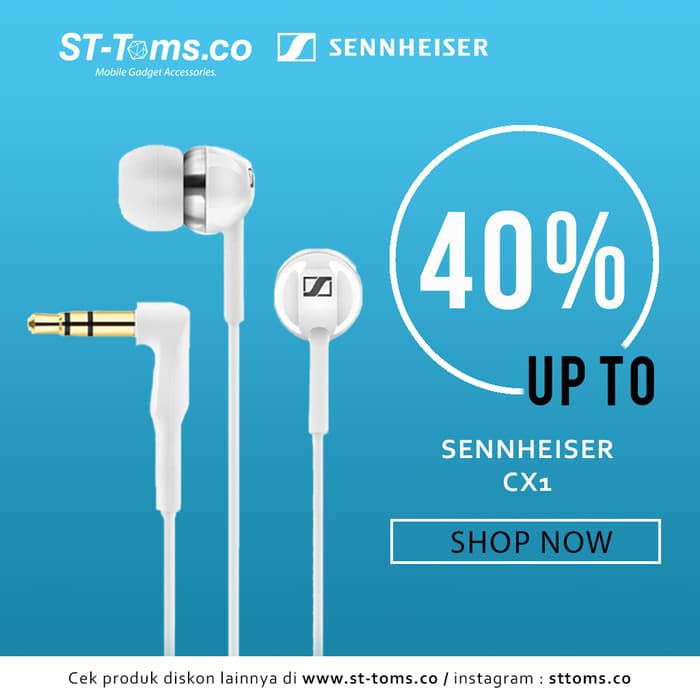 Sennheiser CX 1.00 In Ear Isolating Earphone - White