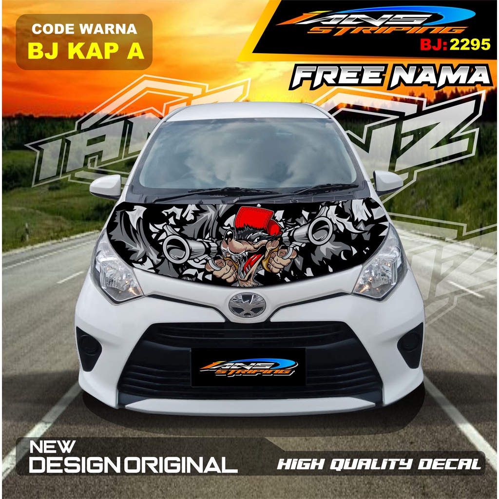 VARIASI STICKER KAP DEPAN MOBIL AVANZA / VARIASI STIKER CUP DEPAN MOBIL XENIA / STIKER KAP CUP MOBILIO AGYA CALYA / STIKER MOBIL