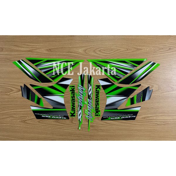 Stiker striping Ninja SS 2013 hijau hitam