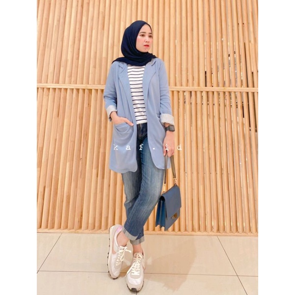 OUTER BLAZER CASUAL OVERSIZE KOREAN TRENDY - BLAZER KERJA WANITA PREMIUM (ADA DISKON GROSIR)