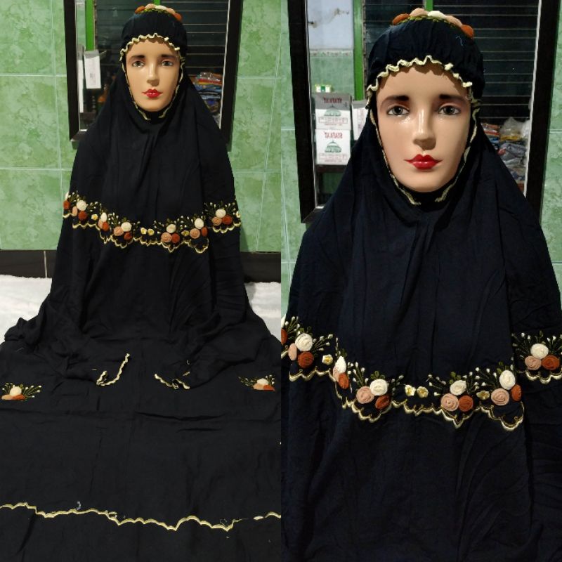 Mukena terusan Rayon tile kalung