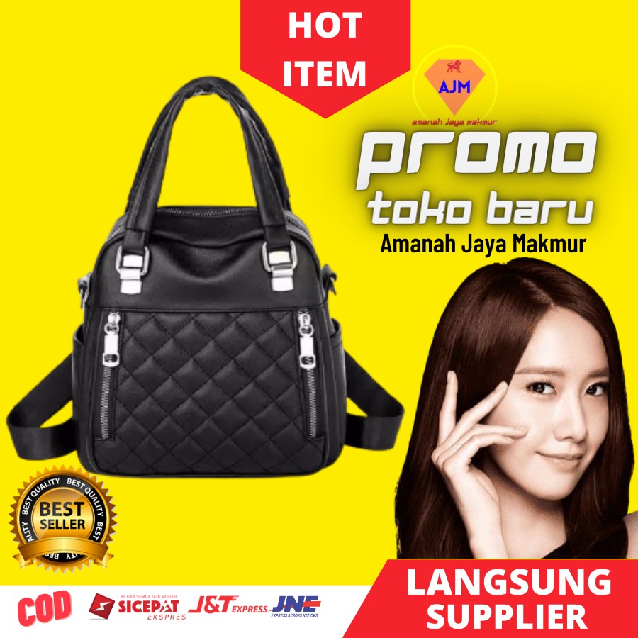 Tas Selempang Slempang Venya Kekinian Cewe Cewek Wanita Fashion Korea Murah PROMO Bisa COD - Hitam