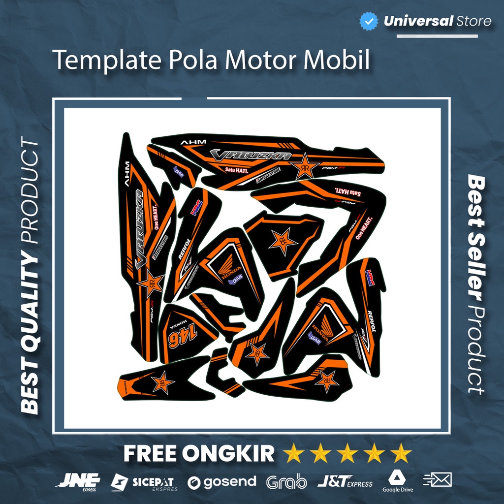 Kumpulan Template Foto Desain Pola Motor Mobil Cutting Sticker Decal Branding Striping Stiker