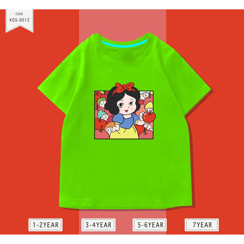 Baju Anak Putri Salju / Kaos Distro DTF Anak Laki Laki dan Perempuan / Unisex / Motif Kartun