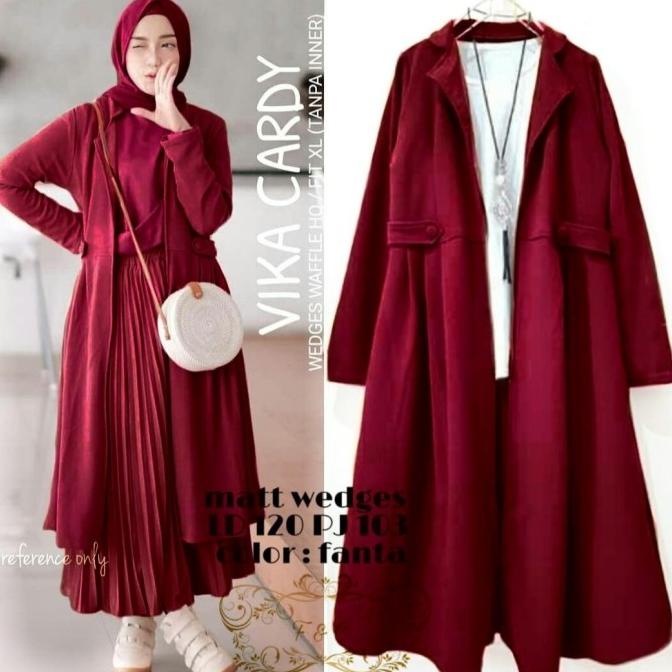 Cardigan Panjang RIFKA XXL JUMBO / Long Cardigan Babyterri Berkualitas