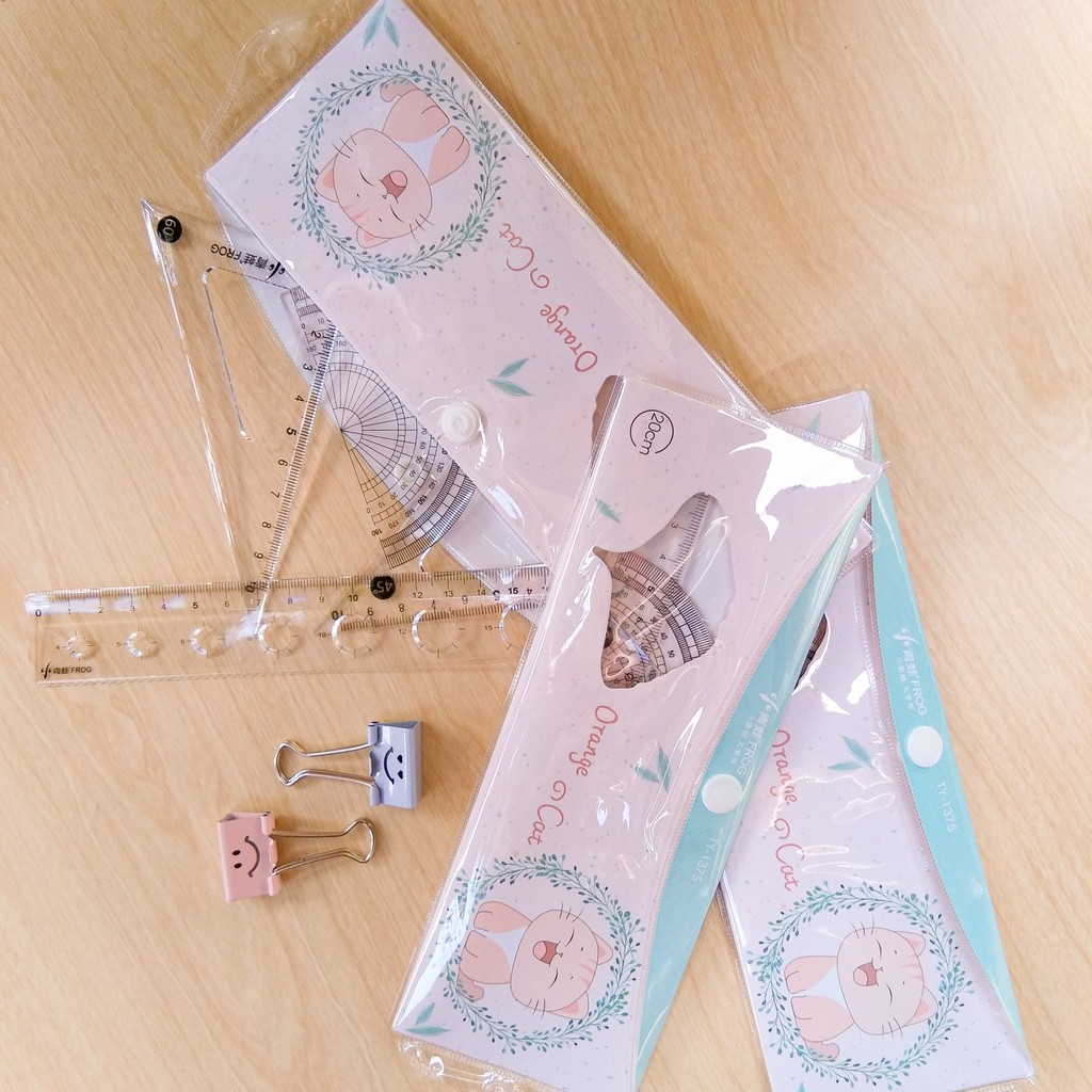 

(Fauzia The Label) 1 Set Penggaris | Penggaris Plastik