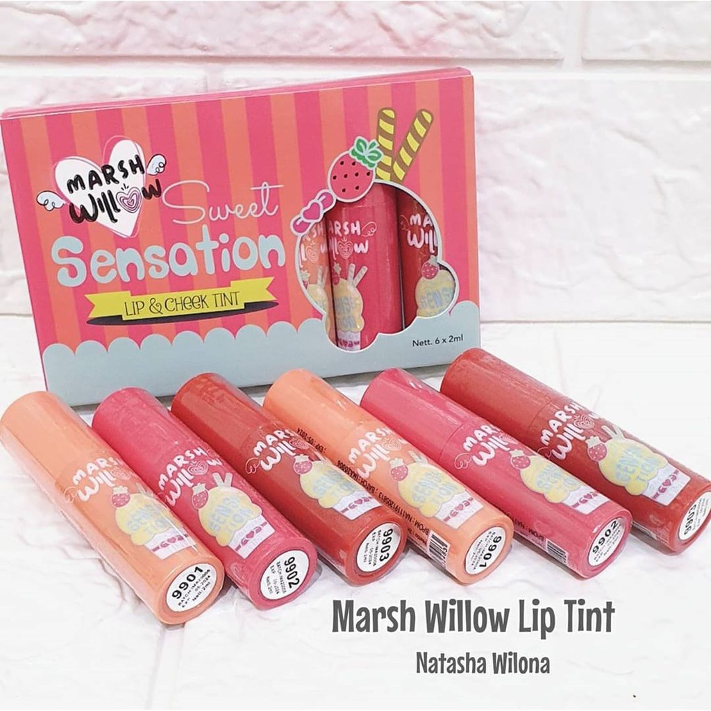 MARSHWILLOW SWEET SENSATION LIP &amp; CHEEK TINT 6 X 2 ML (1 PAX = ISI 6) @MJ