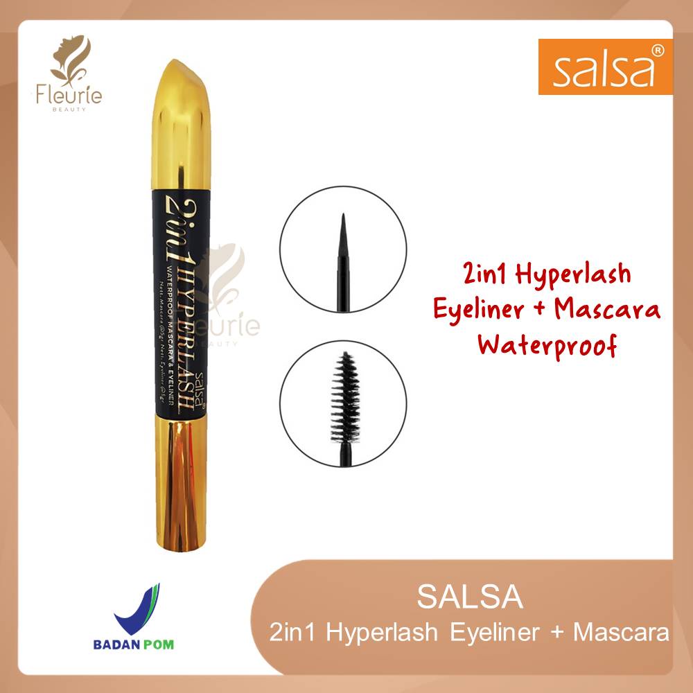 SALSA 2in1 Hyperlash Waterproof Mascara Eyeliner Original BPOM