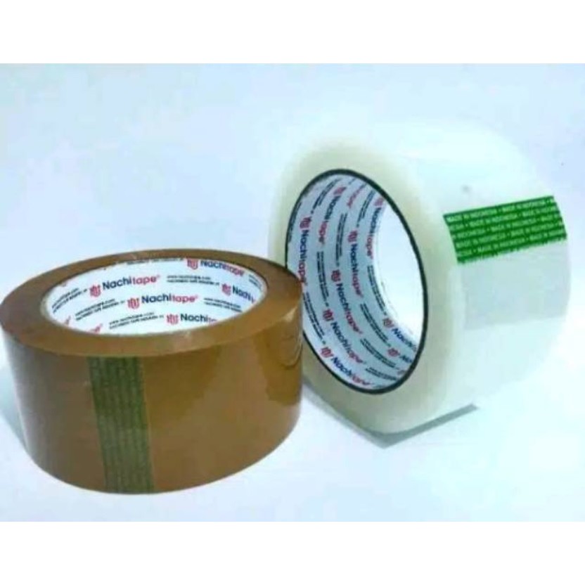 

ISOLASI NACHI TAPE LAKBAN COKLAT TUA PLAKBAN BENING SELOTIP 48MM 2INCH 24mm 1 inch