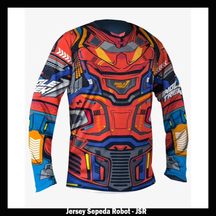 Jersey Sepeda Singletrek1 bahan cooltech JSR Robot long