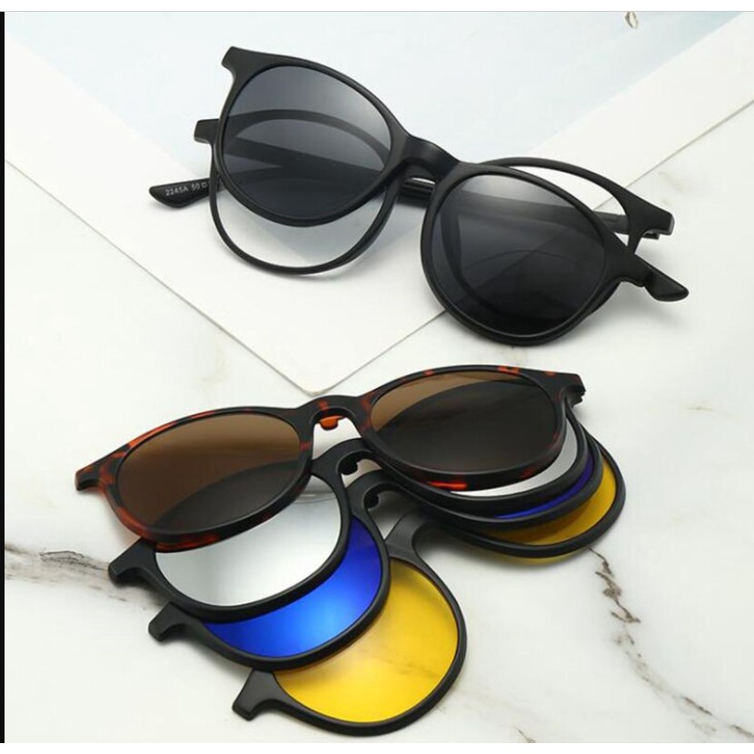 Kacamata Fashion Pria Wanita Clip On / Sunglasses Klip On Cewek Cowok Type 2245