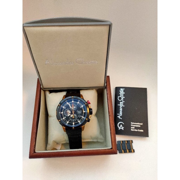 Alexandre christie AC 6453 MC Chronograph black dial stainless steel