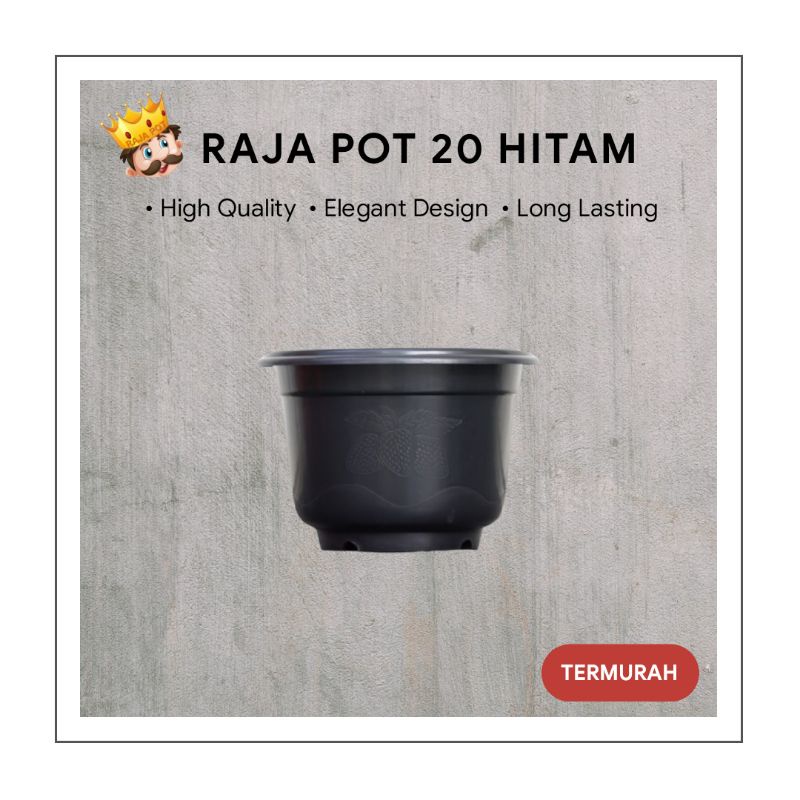 Pot Bunga Hitam 20 22 25 30 32 35 | Pot Tanaman Hitam Plastik