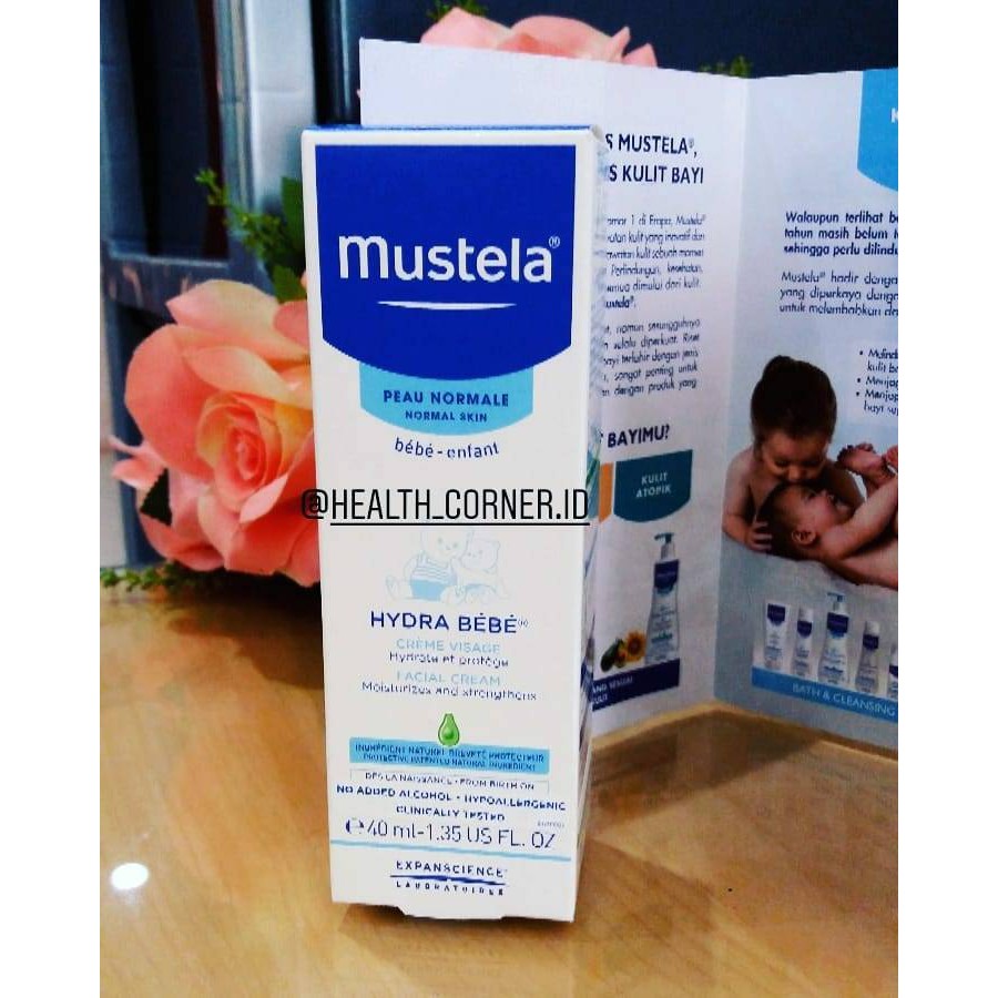 Mustela Hydra Bebe Facial Cream 40ml / Facial Cream Baby / Baby Moiturizing