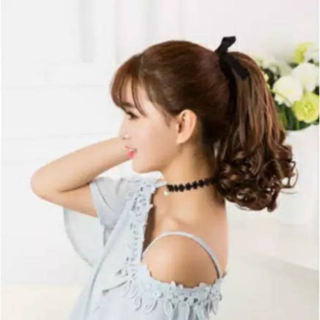 Hair clip poni pony tail ponitail korea curly tali 30cm / 38cm / 48cm / 58cm